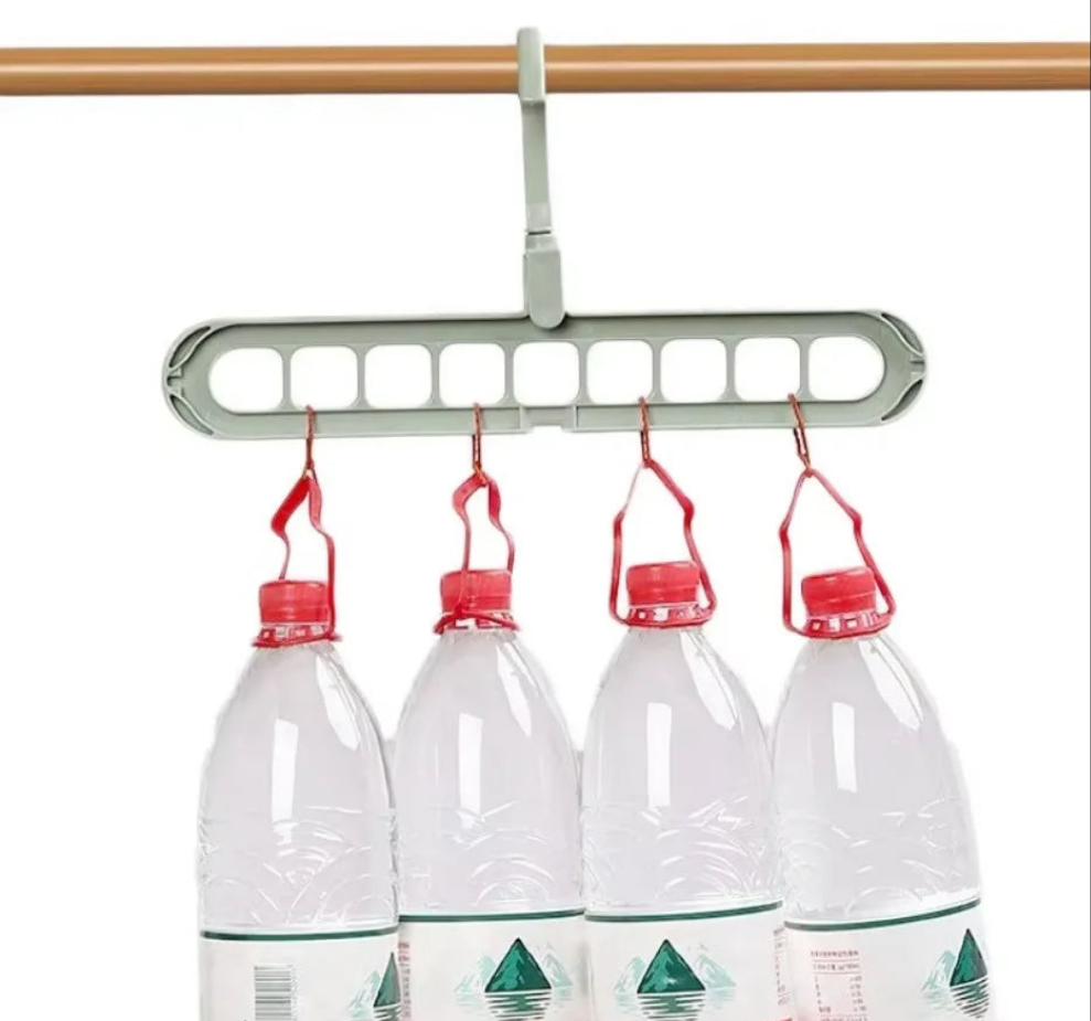 5pcs 9-hole wardrobe storage rack multifunctional foldable clothes - Mf trends