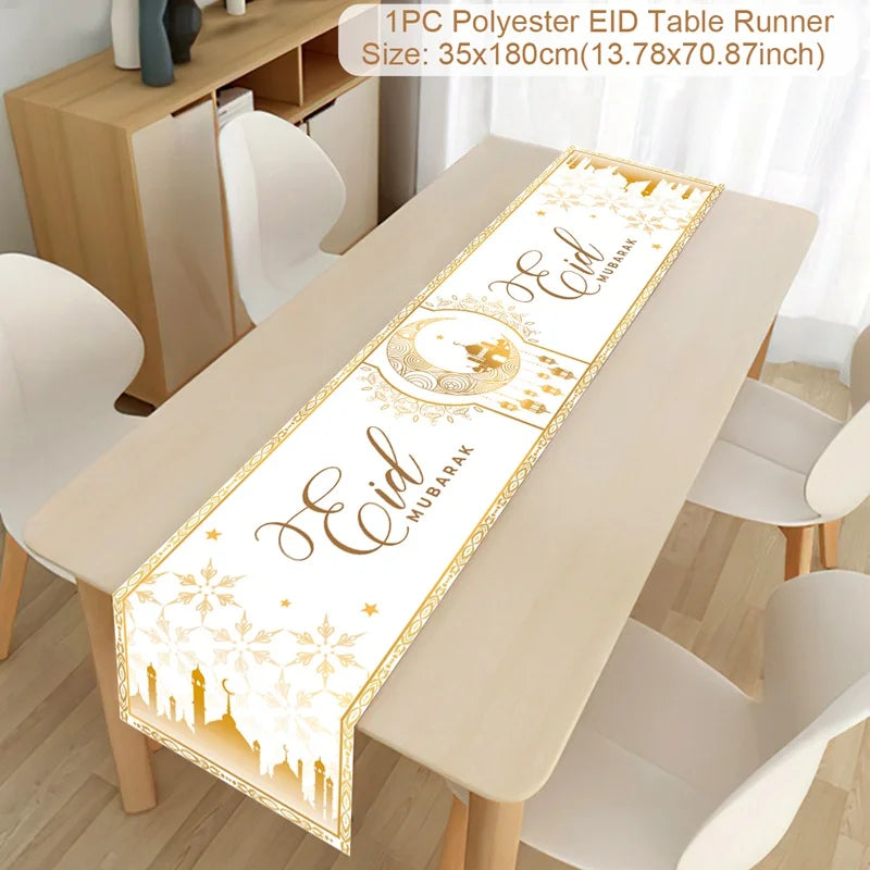 Ramadan Decoration Table Runner EID Mubarak Decor 2025