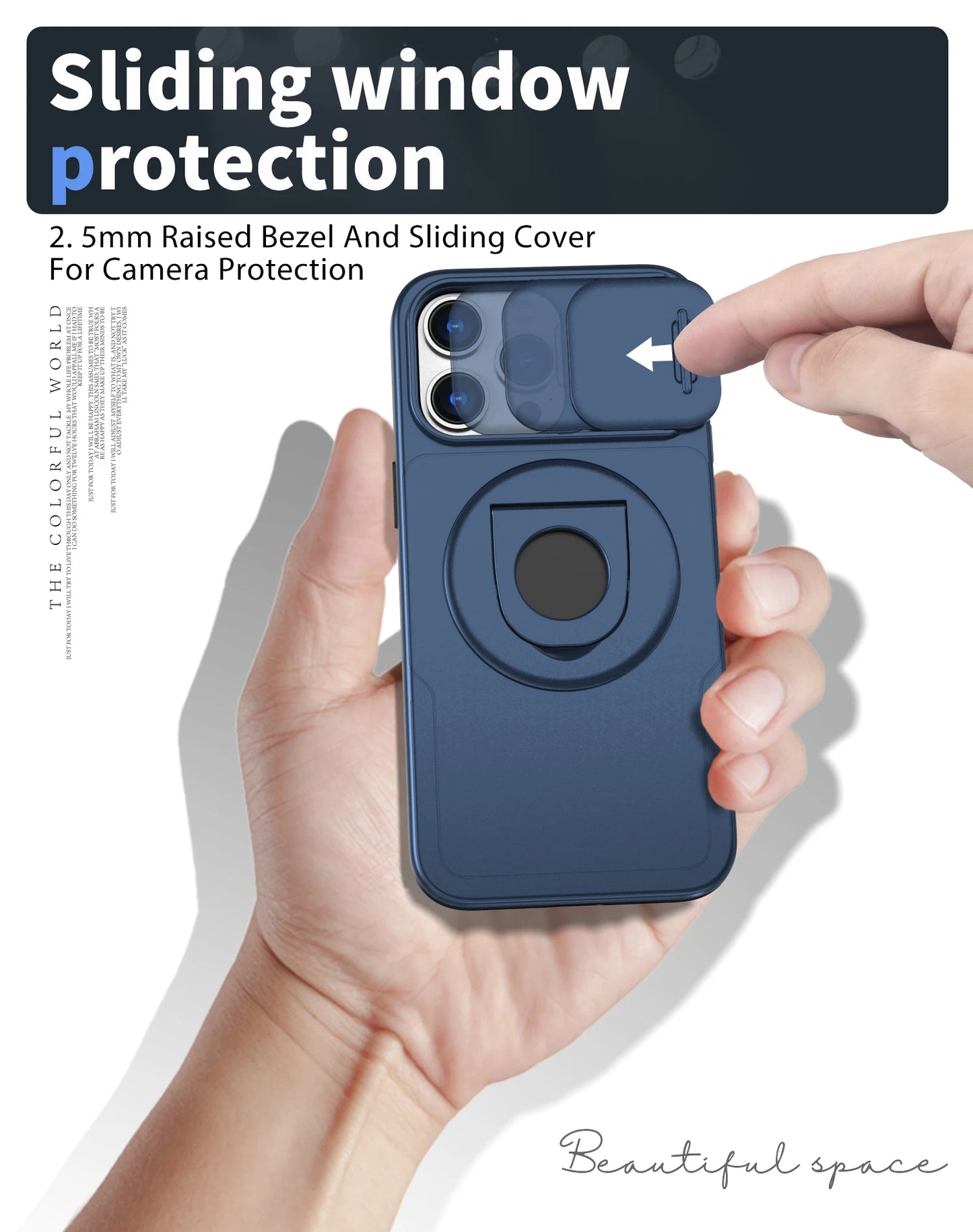 Luxury Magnetic Slide Camera Protection Case For iPhone 16 15 14 13 12 11 Pro Max Plus X XS XR