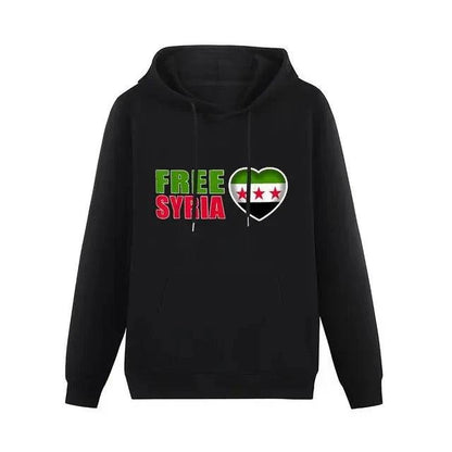 Syrian Flag Emblem Unisex Hoodie - Casual Long-Sleeved Pullover