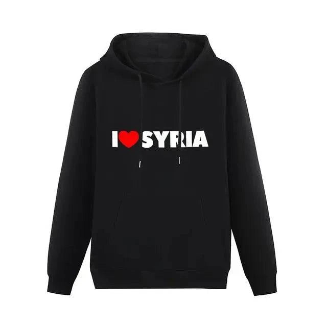 Syrian Flag Emblem Unisex Hoodie - Casual Long-Sleeved Pullover