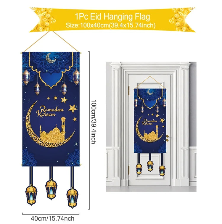 Eid Mubarak Decor Banner 2025 Kareem Ramadan Decor