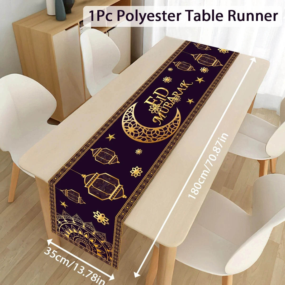 Ramadan Decoration Table Runner EID Mubarak Decor 2025