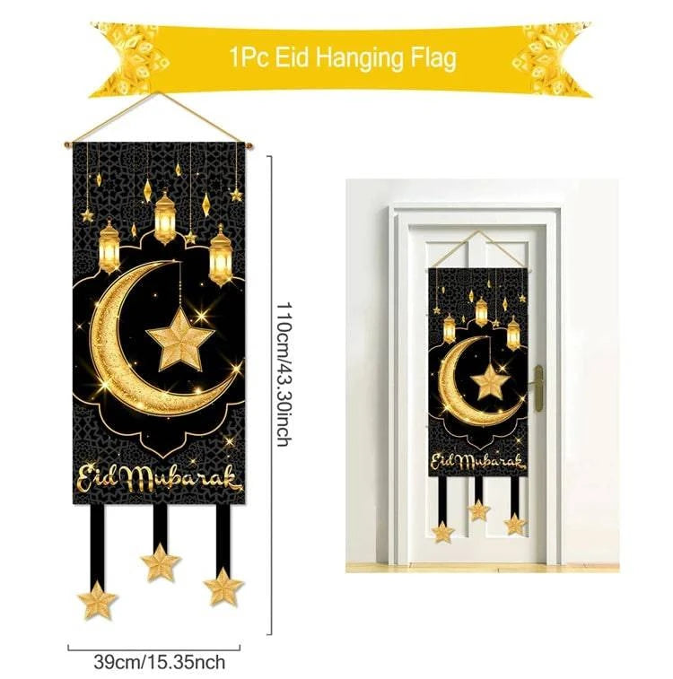 Eid Mubarak Decor Banner 2025 Kareem Ramadan Decor