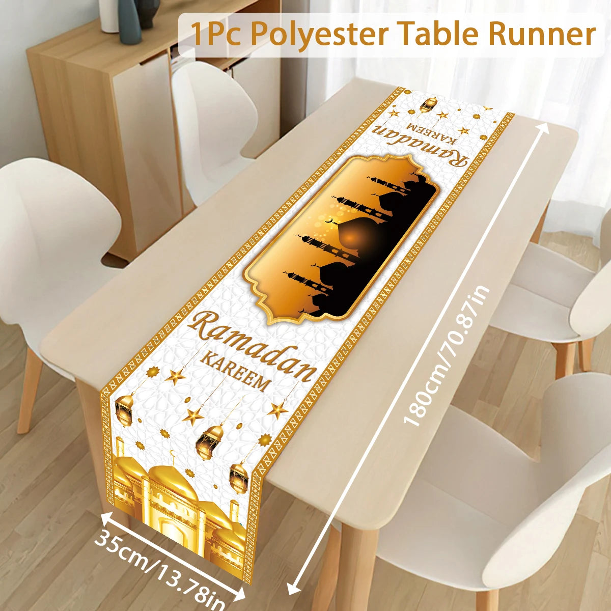 Ramadan Decoration Table Runner EID Mubarak Decor 2025