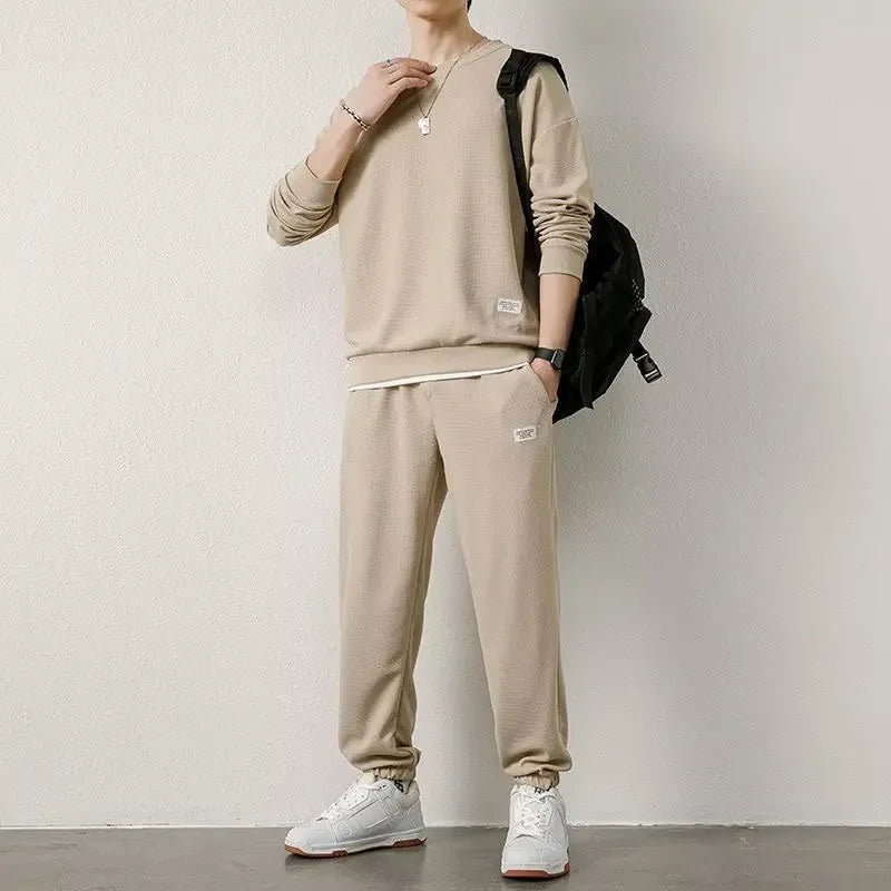 Men's Casual Sport Suit - Loose-fit Sweatshirt & Trousers Set - Mf trends