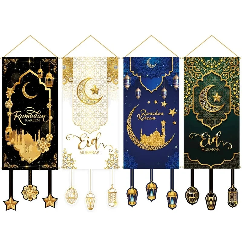 Eid Mubarak Decor Banner 2025 Kareem Ramadan Decor