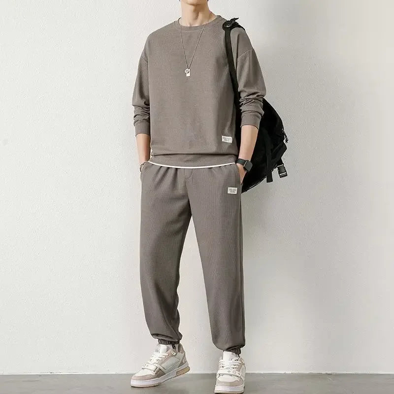 Men's Casual Sport Suit - Loose-fit Sweatshirt & Trousers Set - Mf trends