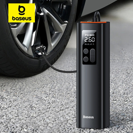 "Baseus Portable 150PSI Car Tire Inflator - Digital Air Pump