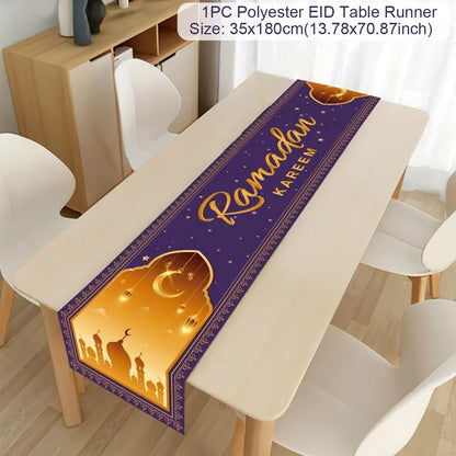 Ramadan Decoration Table Runner EID Mubarak Decor 2025