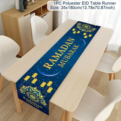 Ramadan Decoration Table Runner EID Mubarak Decor 2025