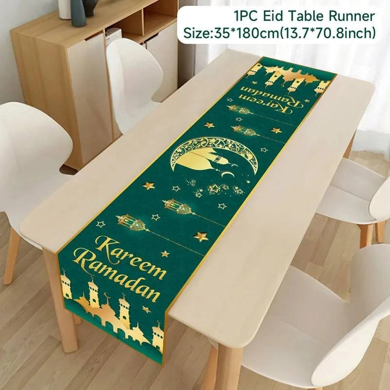 Ramadan Decoration Table Runner EID Mubarak Decor 2025