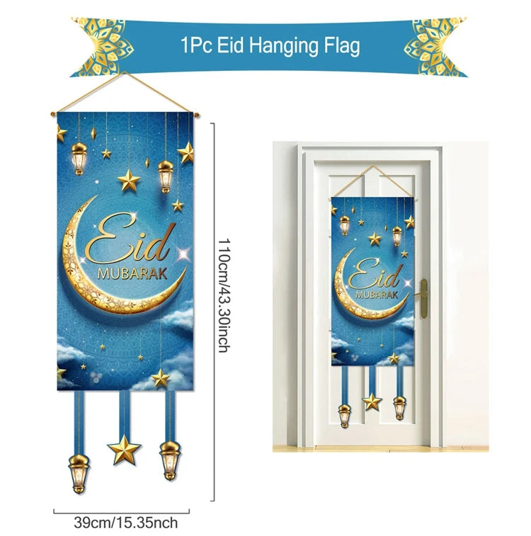 Eid Mubarak Decor Banner 2025 Kareem Ramadan Decor