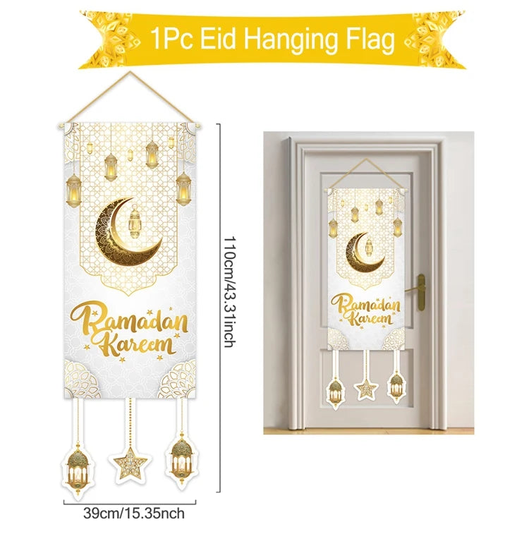 Eid Mubarak Decor Banner 2025 Kareem Ramadan Decor