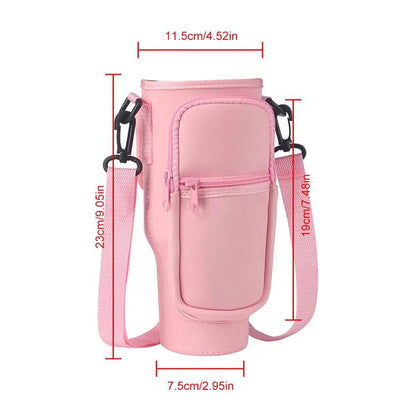 Neoprene Water Bottle Carrier Bag For Stanley Quencher Cup Sleeve with Adjustable Shoulder Strap Water Bottle Holder Pouch