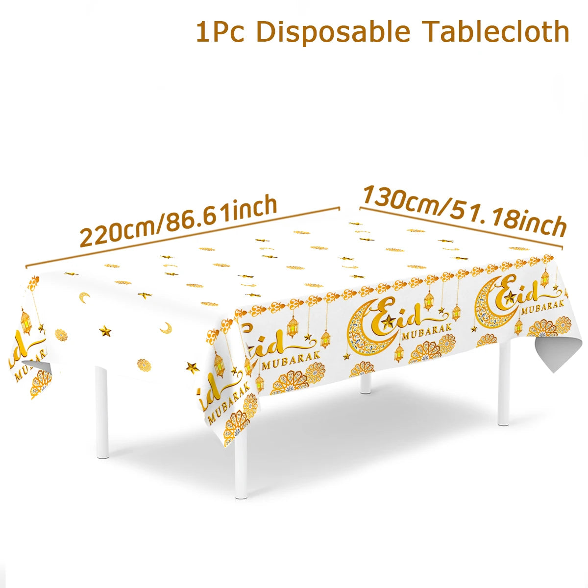 Eid Mubarak Table Runner Ramadan Tablecloths Ramadan Kareem Decoration for Home 2025