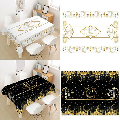 Eid Mubarak Table Runner Ramadan Tablecloths Ramadan Kareem Decoration for Home 2025