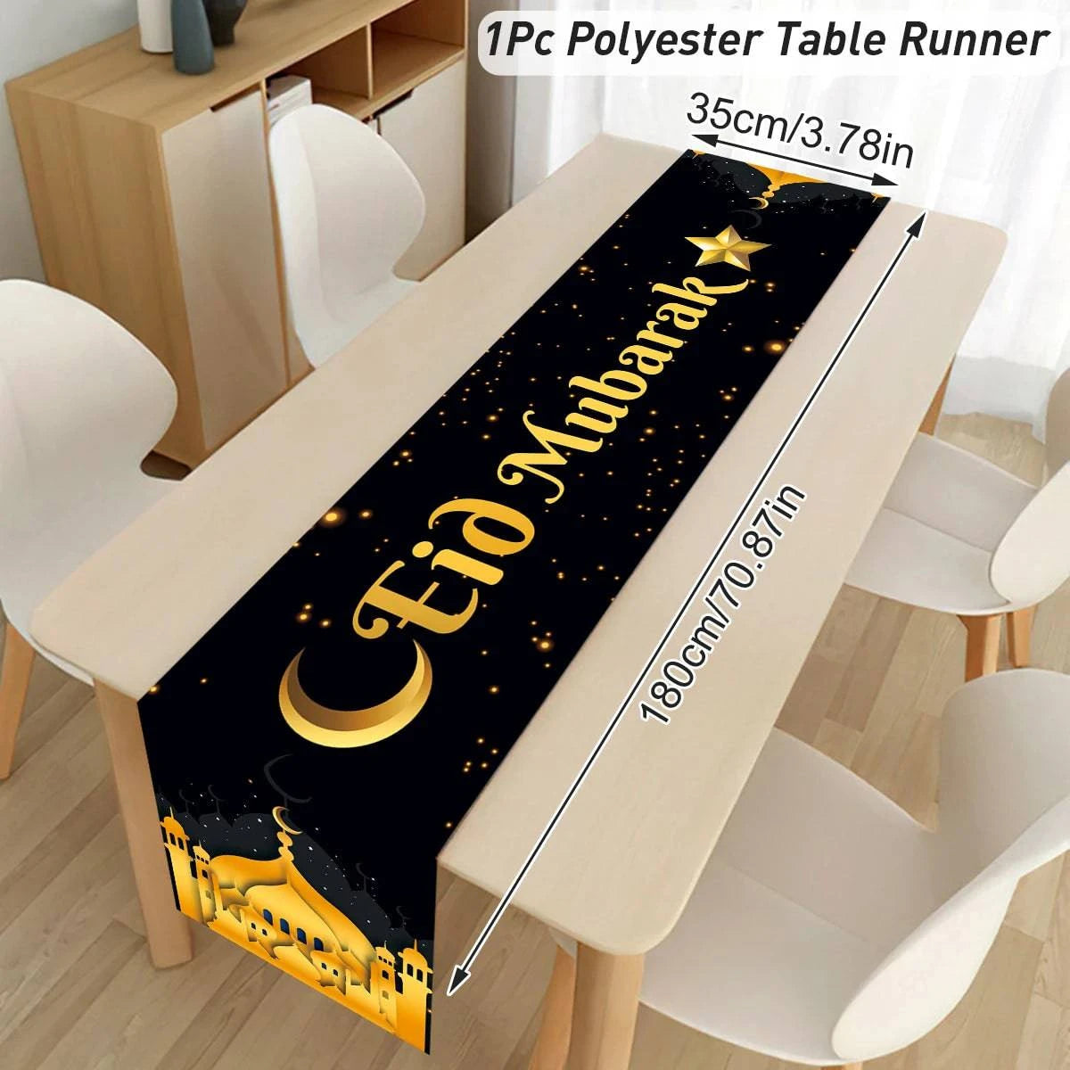 Ramadan Decoration Table Runner EID Mubarak Decor 2025