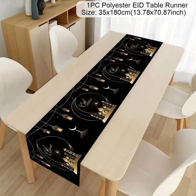 Ramadan Decoration Table Runner EID Mubarak Decor 2025