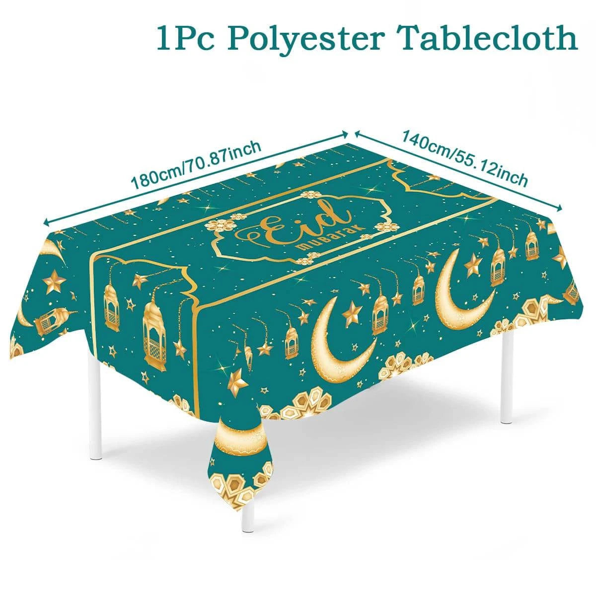 Eid Mubarak Table Runner Ramadan Tablecloths Ramadan Kareem Decoration for Home 2025