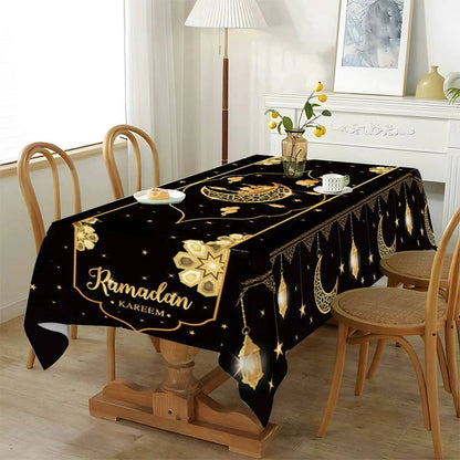 Eid Mubarak Table Runner Ramadan Tablecloths Ramadan Kareem Decoration for Home 2025