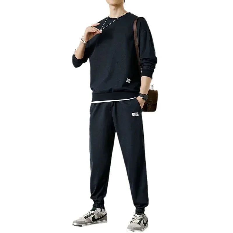 Men's Casual Sport Suit - Loose-fit Sweatshirt & Trousers Set - Mf trends