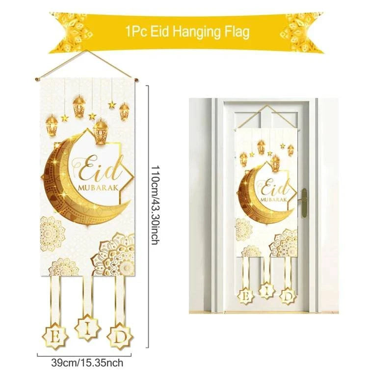 Eid Mubarak Decor Banner 2025 Kareem Ramadan Decor