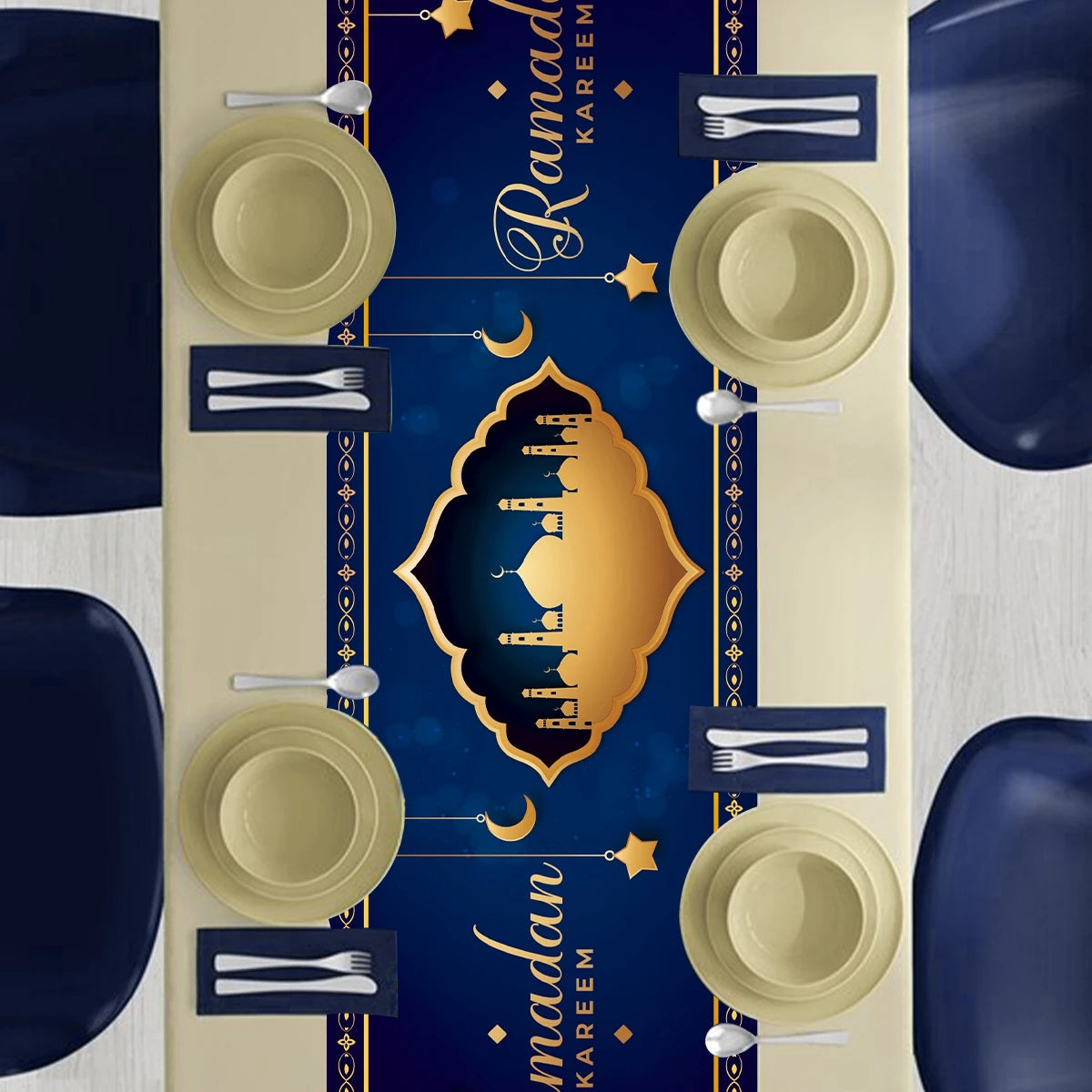 Ramadan Decoration Table Runner EID Mubarak Decor 2025