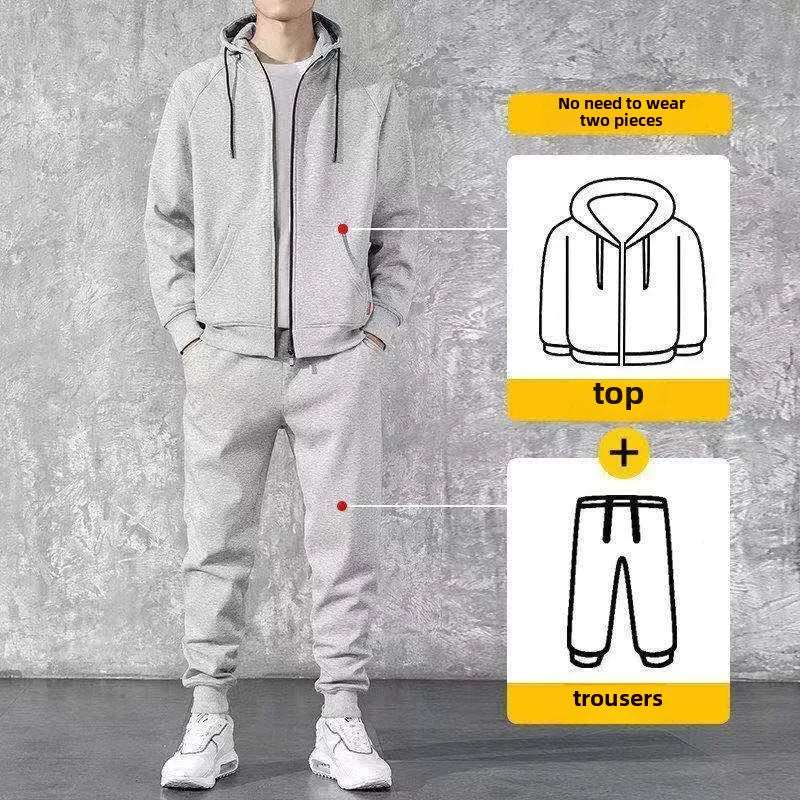 Men's Casual Loose Hoodie Jacket, Winter Style, Versatile and Trendy.