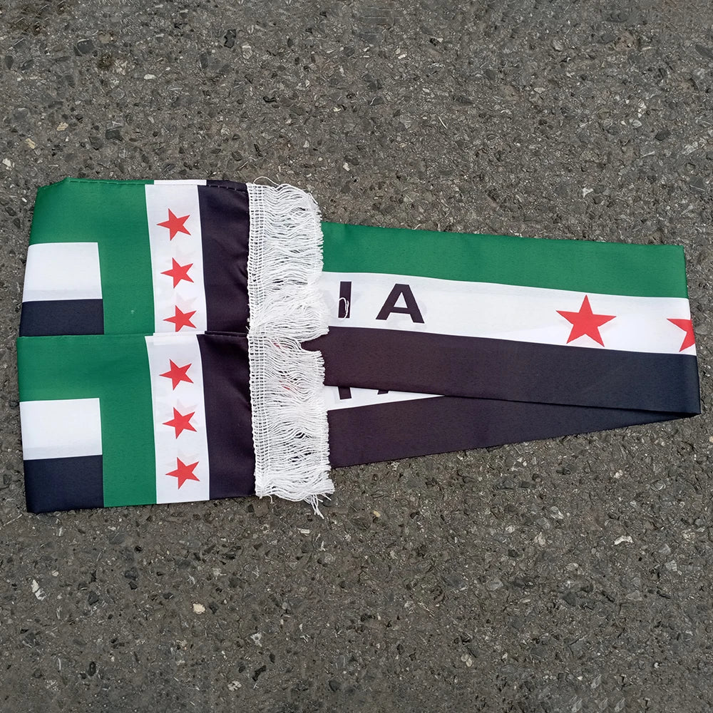 Syrian Three-Star Custom Scarf Banner