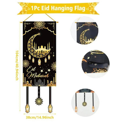 Eid Mubarak Decor Banner 2025 Kareem Ramadan Decor