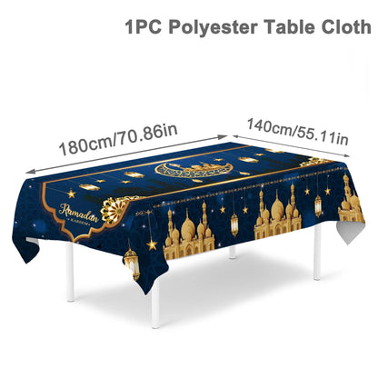 Eid Mubarak Table Runner Ramadan Tablecloths Ramadan Kareem Decoration for Home 2025