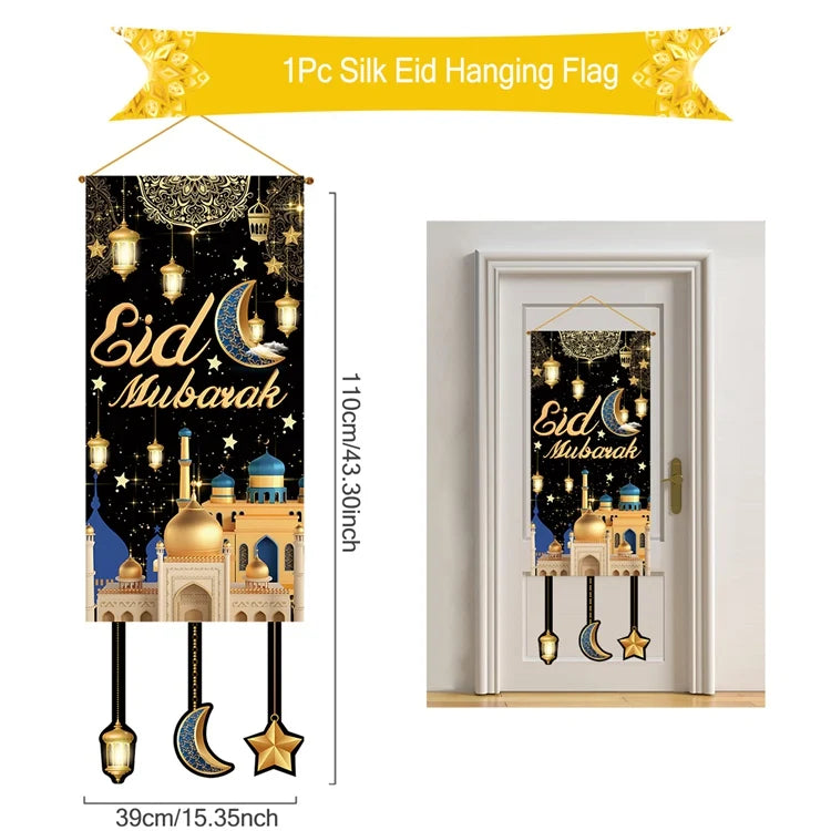 Eid Mubarak Decor Banner 2025 Kareem Ramadan Decor