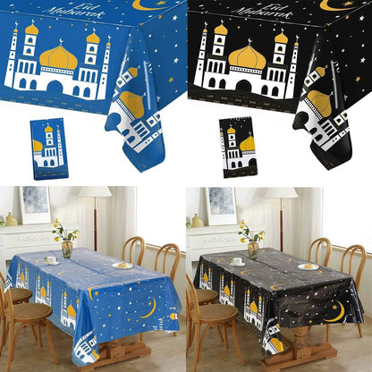 Eid Mubarak Table Runner Ramadan Tablecloths Ramadan Kareem Decoration for Home 2025