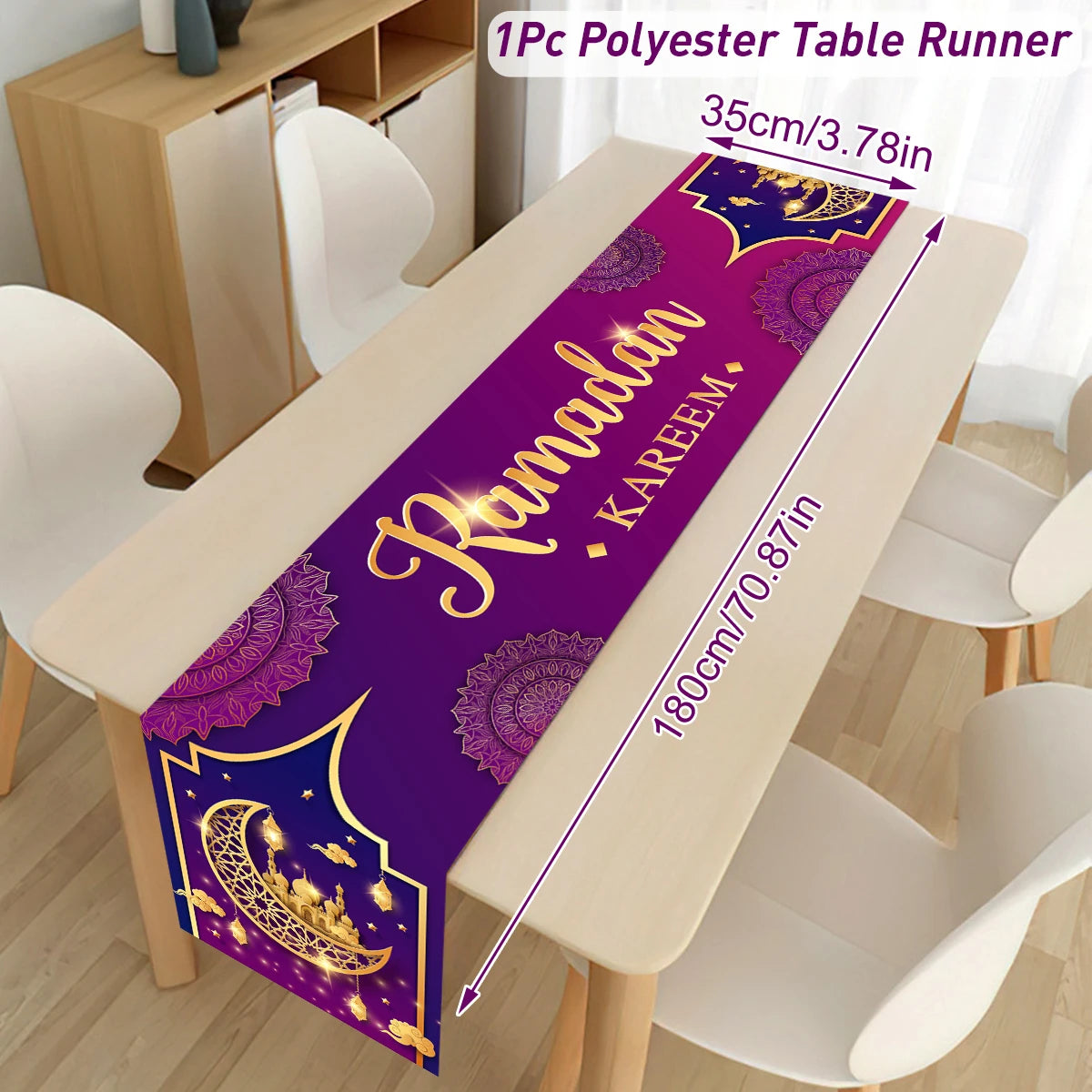 Ramadan Decoration Table Runner EID Mubarak Decor 2025