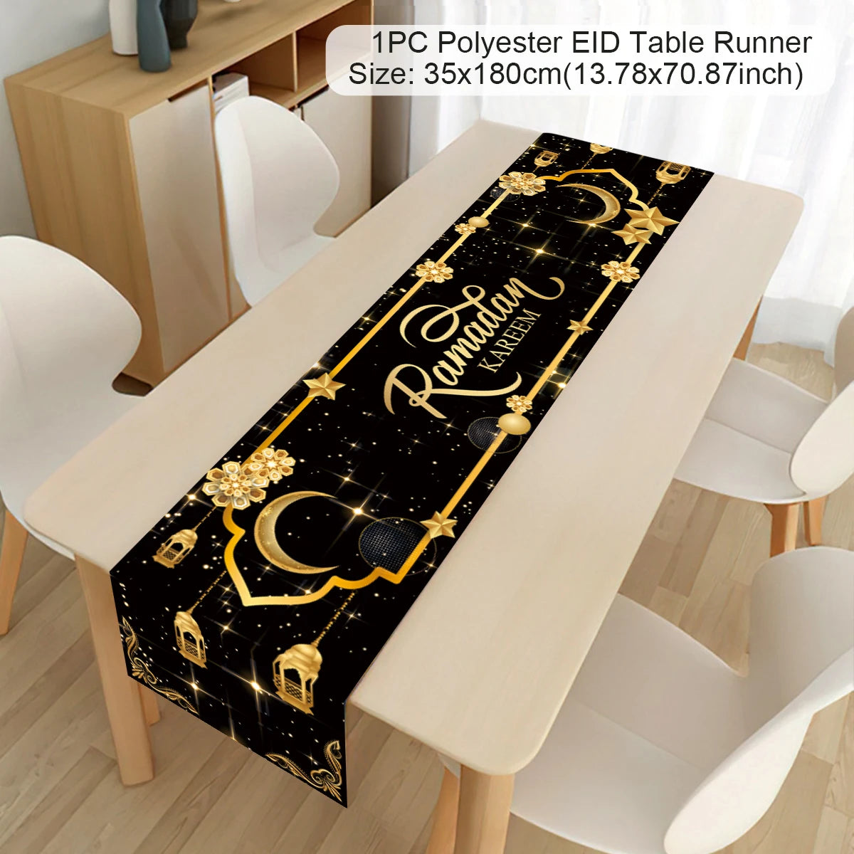 Ramadan Decoration Table Runner EID Mubarak Decor 2025