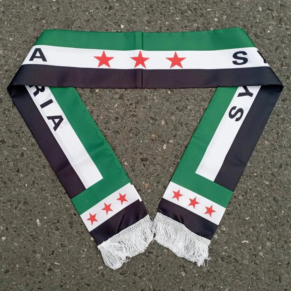 Syrian Three-Star Custom Scarf Banner