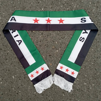 Syrian Three-Star Custom Scarf Banner