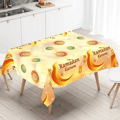 Eid Mubarak Table Runner Ramadan Tablecloths Ramadan Kareem Decoration for Home 2025