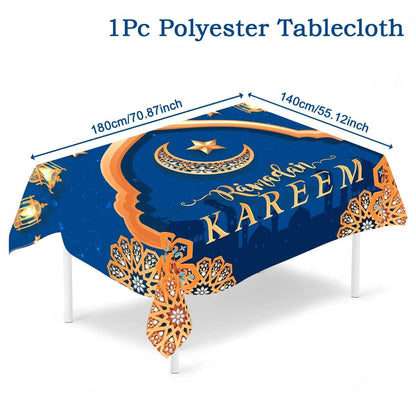 Eid Mubarak Table Runner Ramadan Tablecloths Ramadan Kareem Decoration for Home 2025