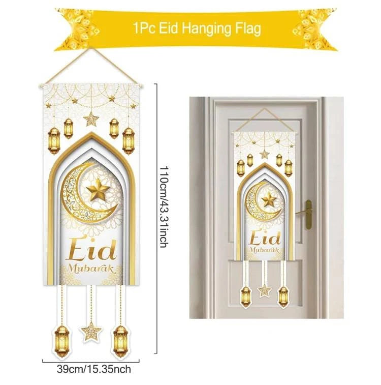 Eid Mubarak Decor Banner 2025 Kareem Ramadan Decor