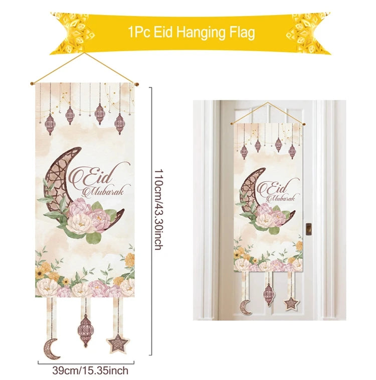 Eid Mubarak Decor Banner 2025 Kareem Ramadan Decor