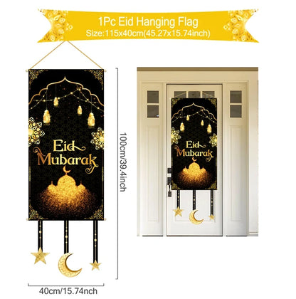 Eid Mubarak Decor Banner 2025 Kareem Ramadan Decor