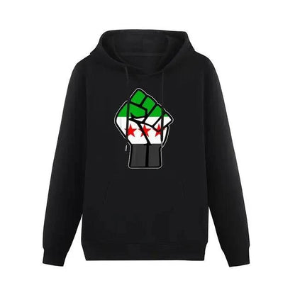 Syrian Flag Emblem Unisex Hoodie - Casual Long-Sleeved Pullover