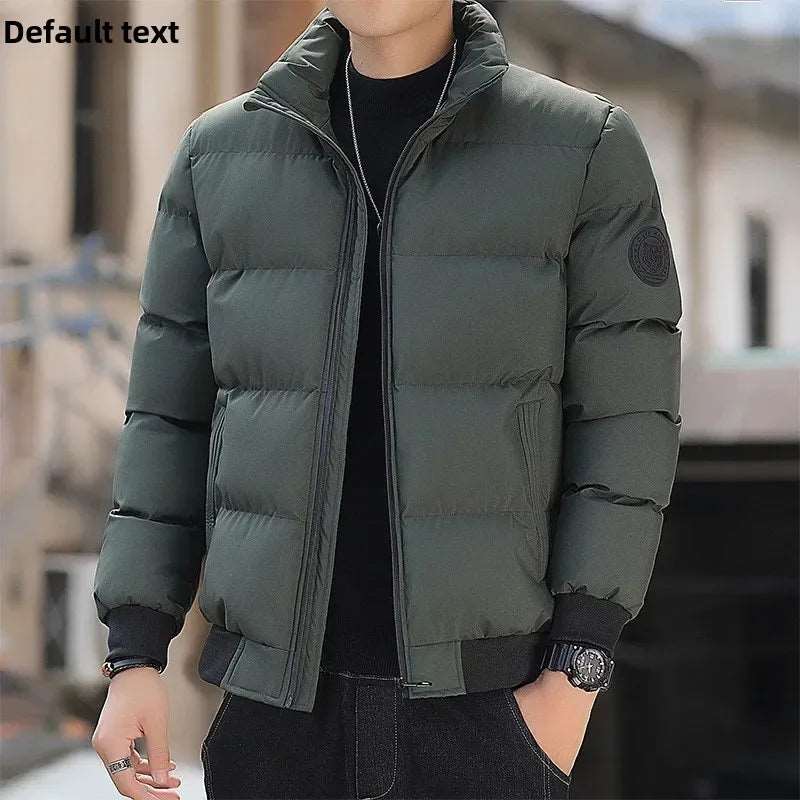 "Stylish Winter Padded Jacket – Thick, Casual, Korean Solid Design for Youth!"