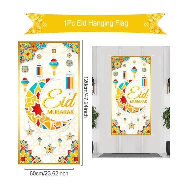 Eid Mubarak Decor Banner 2025 Kareem Ramadan Decor