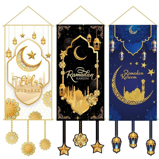 Eid Mubarak Decor Banner 2025 Kareem Ramadan Decor