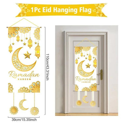 Eid Mubarak Decor Banner 2025 Kareem Ramadan Decor