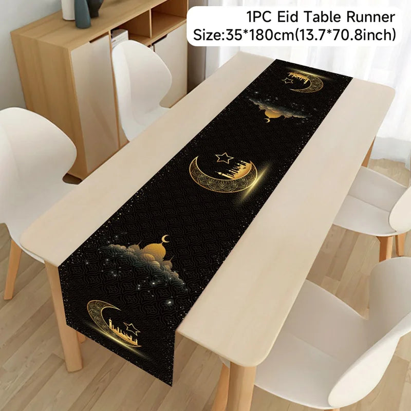 Ramadan Decoration Table Runner EID Mubarak Decor 2025