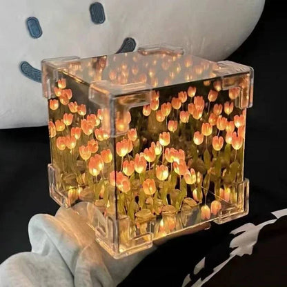 NEW Creative Diy Tulip Flower Sea Cube Three-Dimensional